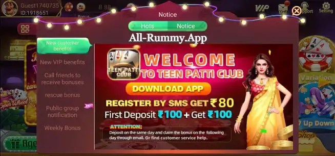 teen pati hearts signup bonus